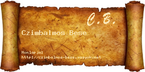 Czimbalmos Bese névjegykártya